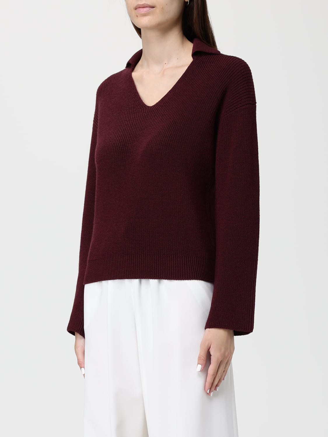 MM MAX MARA POLO: Pullover damen Mm Max Mara, Burgunderrot - Img 3