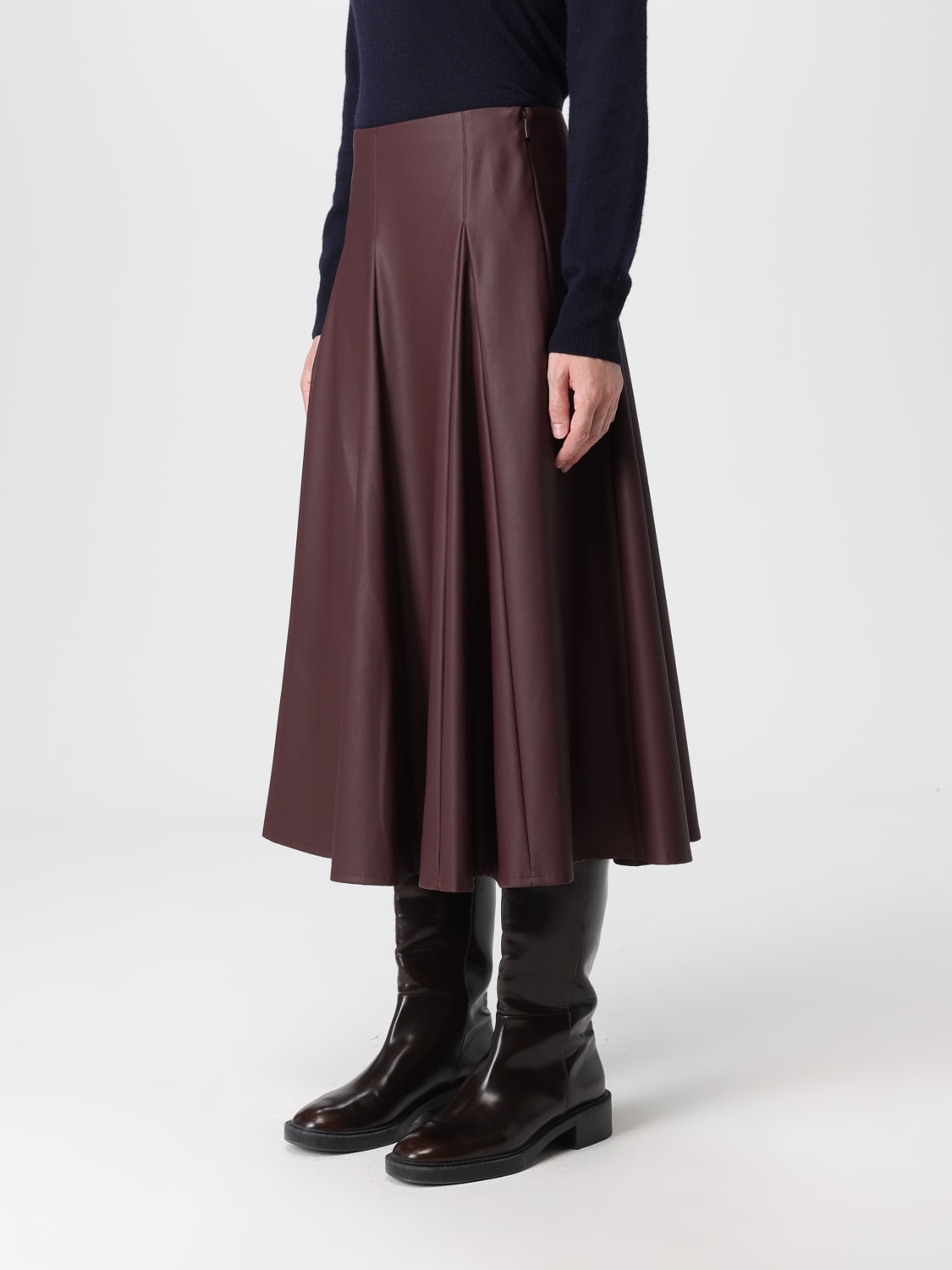 MM MAX MARA ROCK: Rock damen Mm Max Mara, Burgunderrot - Img 4