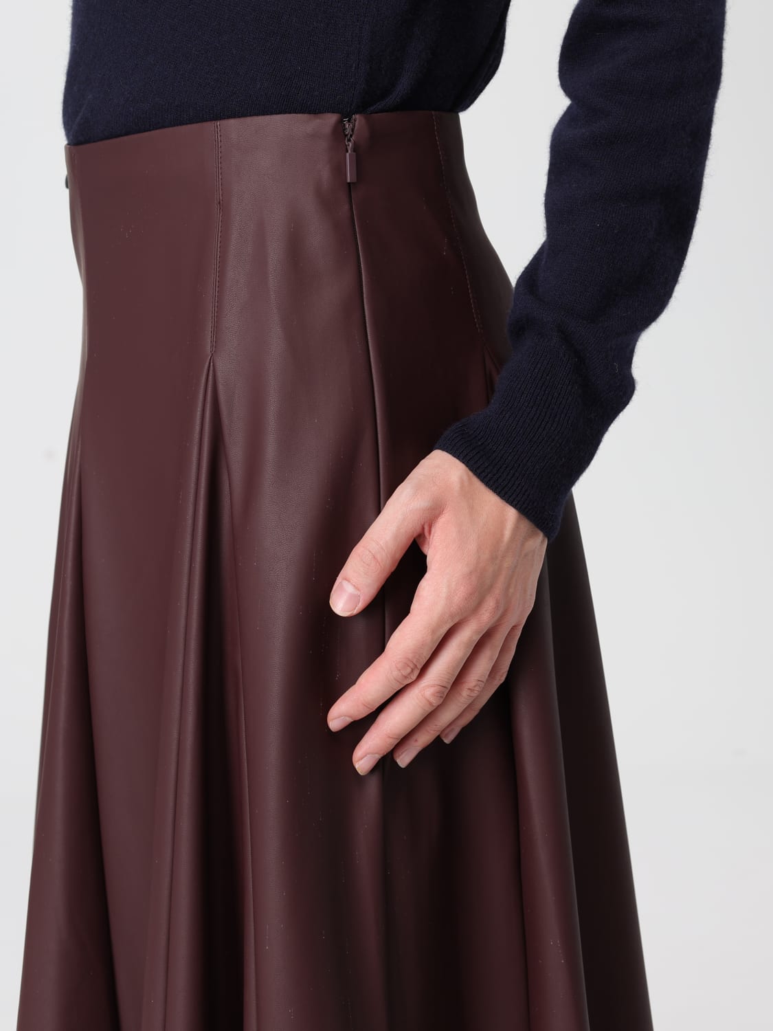 MM MAX MARA ROCK: Rock damen Mm Max Mara, Burgunderrot - Img 5