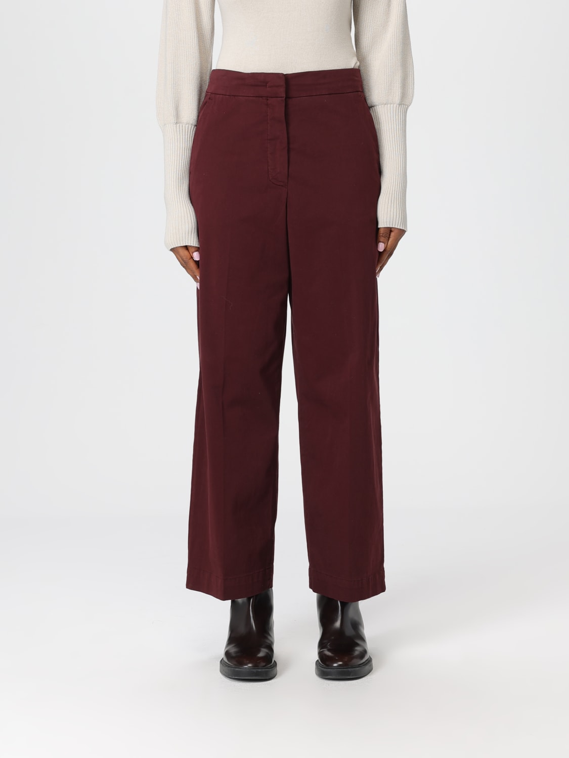 MM MAX MARA PANTS: Pants woman Mm Max Mara, Burgundy - Img 1