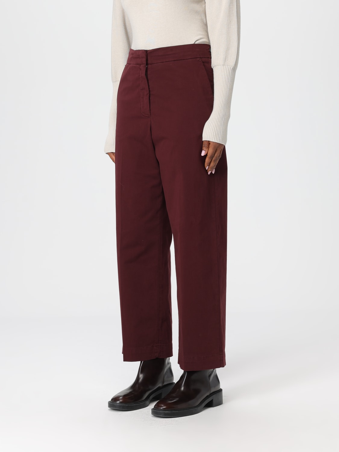 MM MAX MARA PANTS: Pants woman Mm Max Mara, Burgundy - Img 3