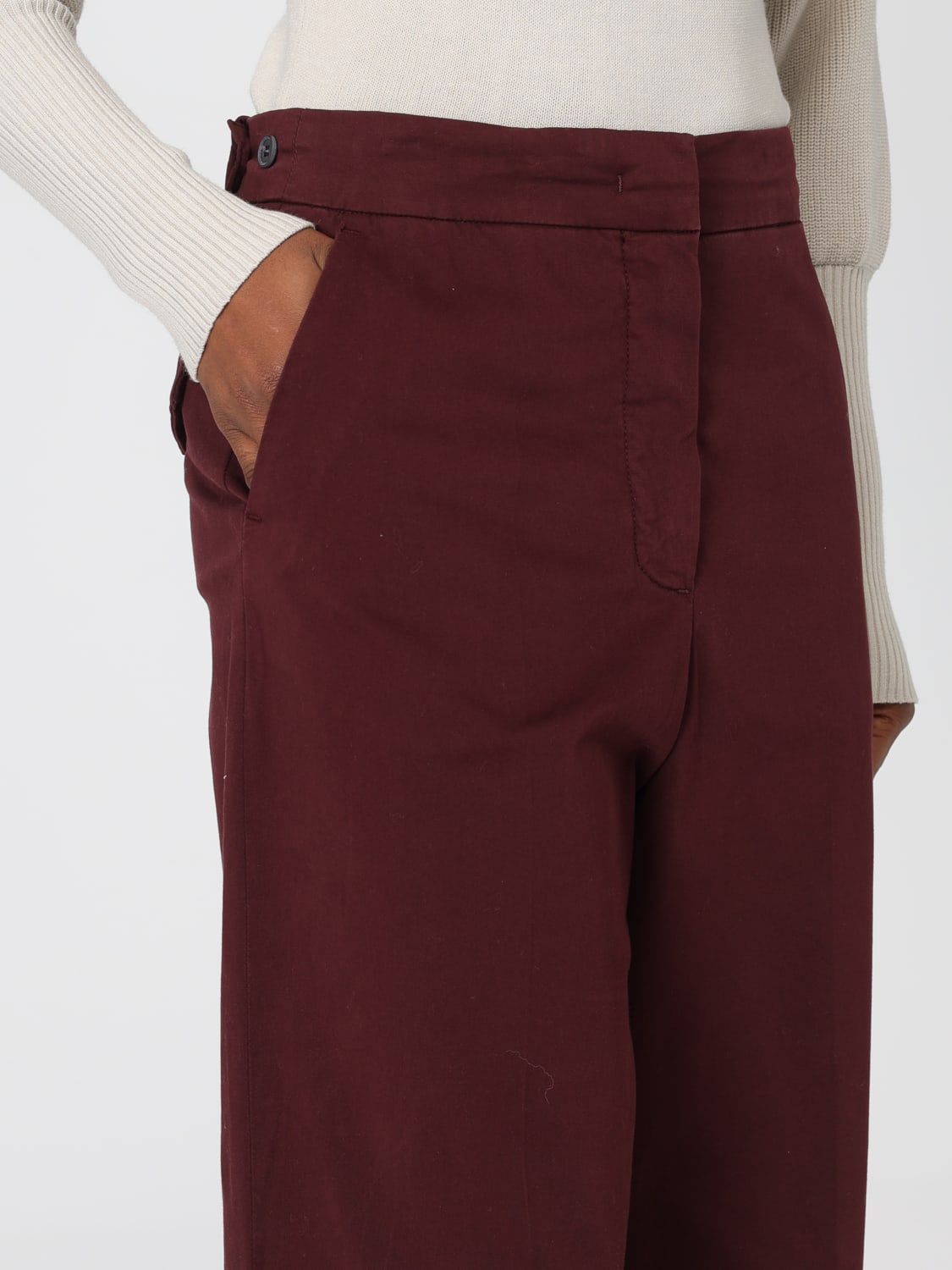 MM MAX MARA PANTS: Pants woman Mm Max Mara, Burgundy - Img 4