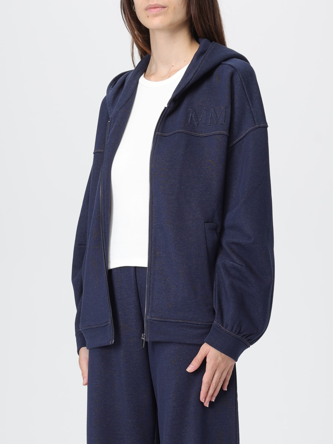 MM MAX MARA SWEATSHIRT: Sweater woman Mm Max Mara, Blue - Img 4