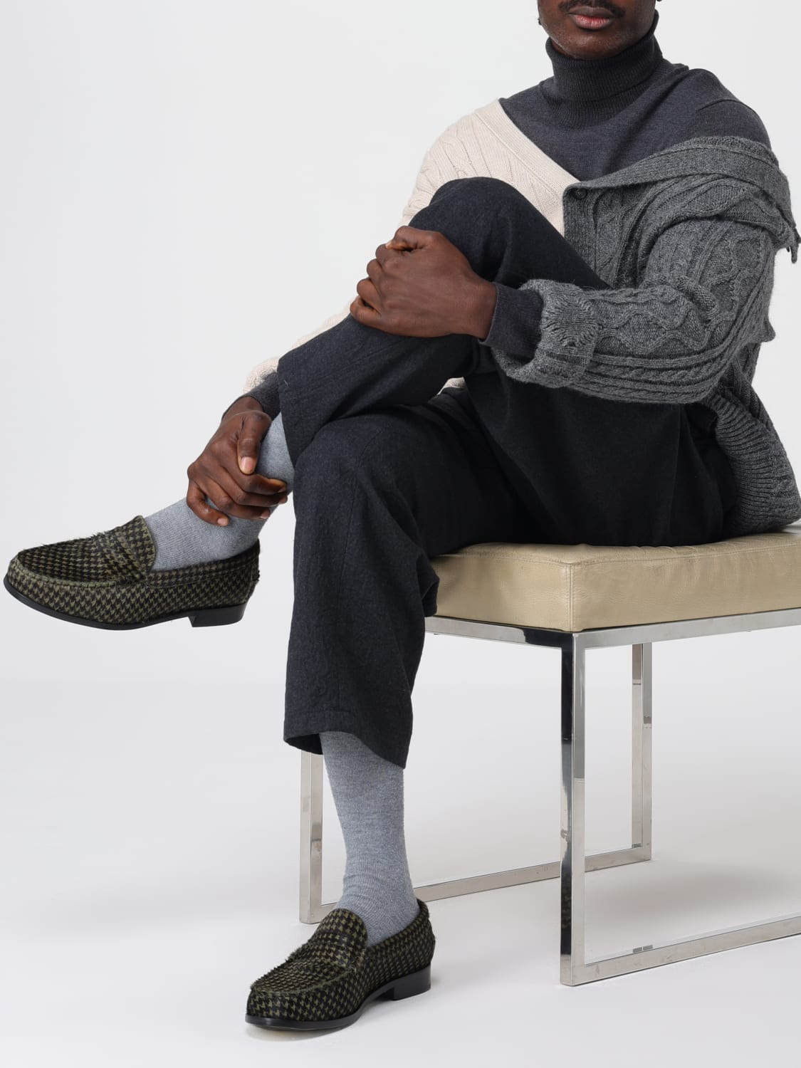 MOSCHINO COUTURE PULL: Pull homme Moschino Couture, Gris - Img 2