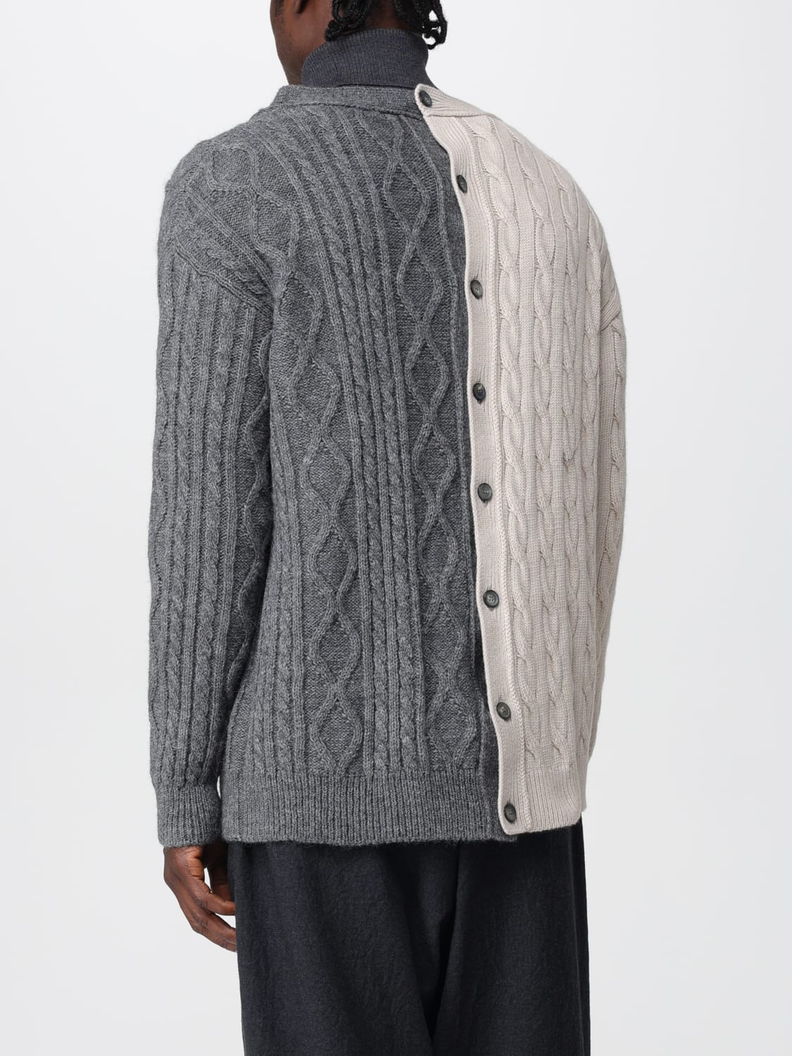 MOSCHINO COUTURE PULL: Pull homme Moschino Couture, Gris - Img 3