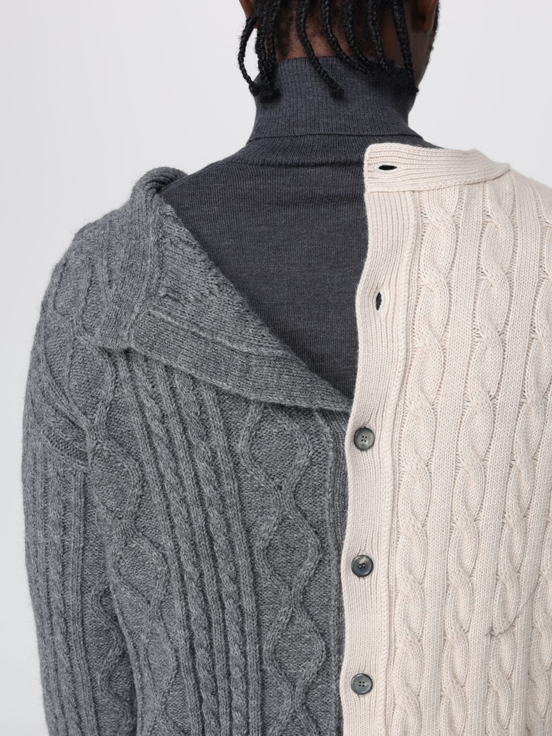 MOSCHINO COUTURE PULL: Pull homme Moschino Couture, Gris - Img 5