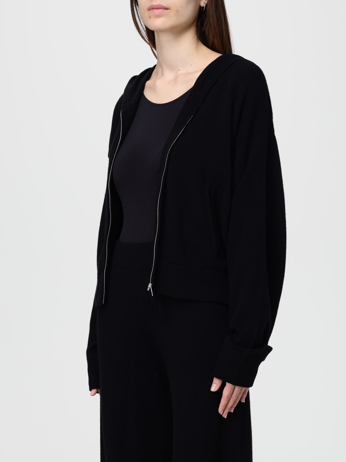 ALLUDE SWEAT-SHIRT: Pull femme Allude, Noir - Img 4