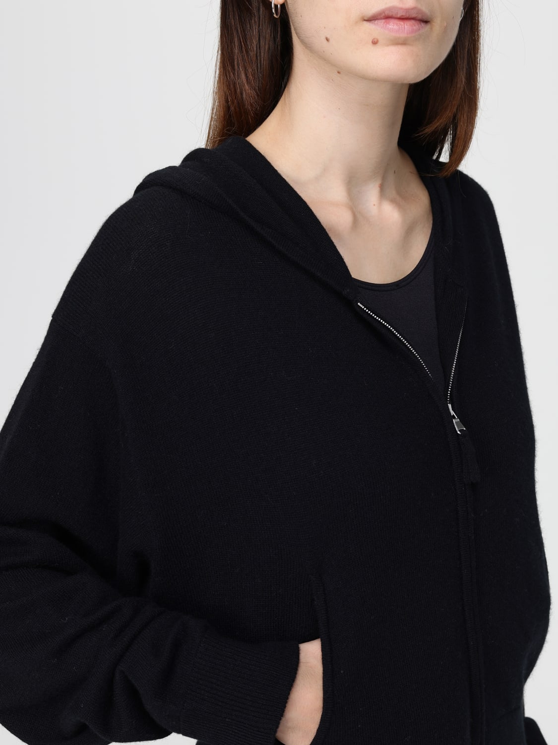 ALLUDE SWEAT-SHIRT: Pull femme Allude, Noir - Img 5