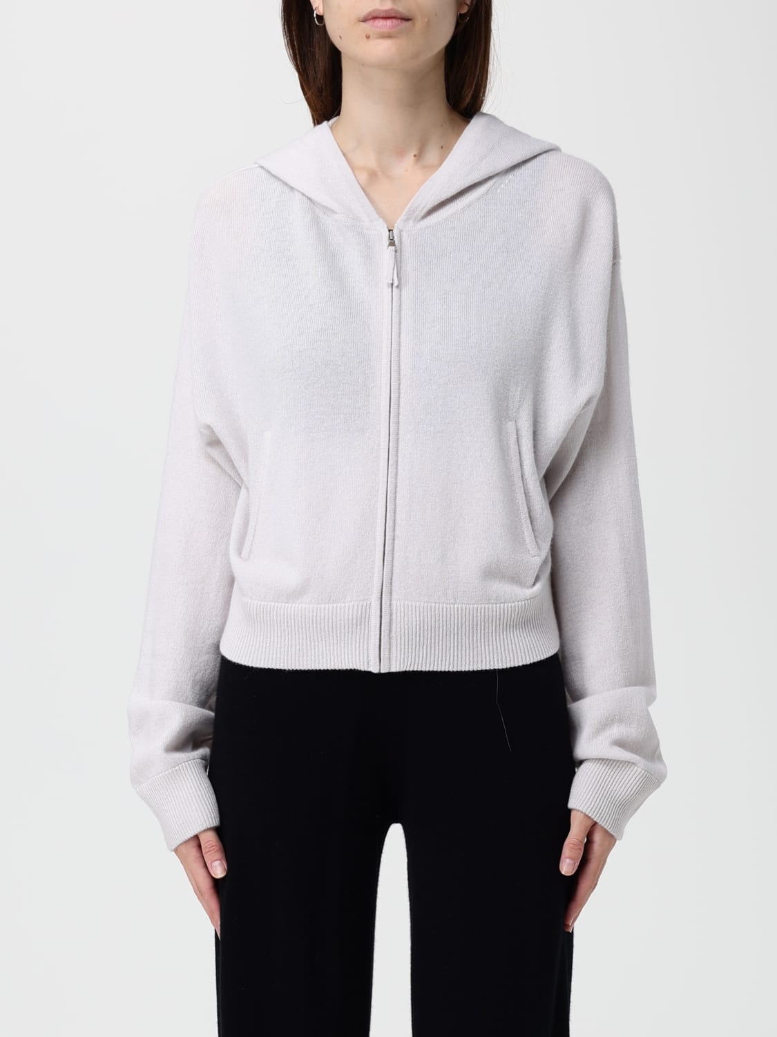 ALLUDE SWEATSHIRT: Jumper woman Allude, Grey - Img 1