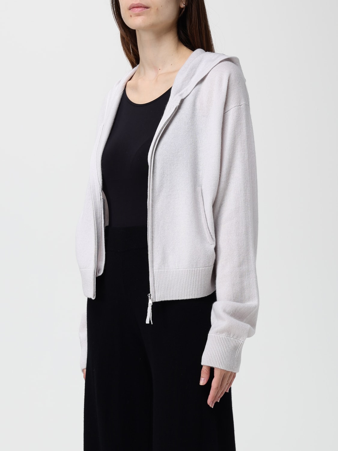 ALLUDE SWEATSHIRT: Jumper woman Allude, Grey - Img 3