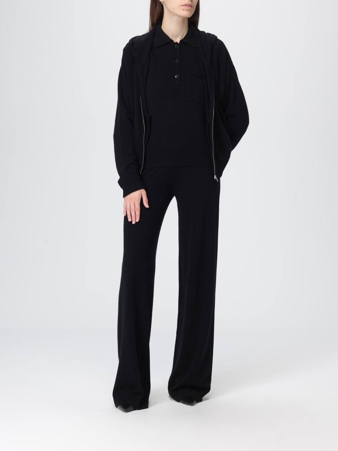 ALLUDE POLO: Pull femme Allude, Noir - Img 2