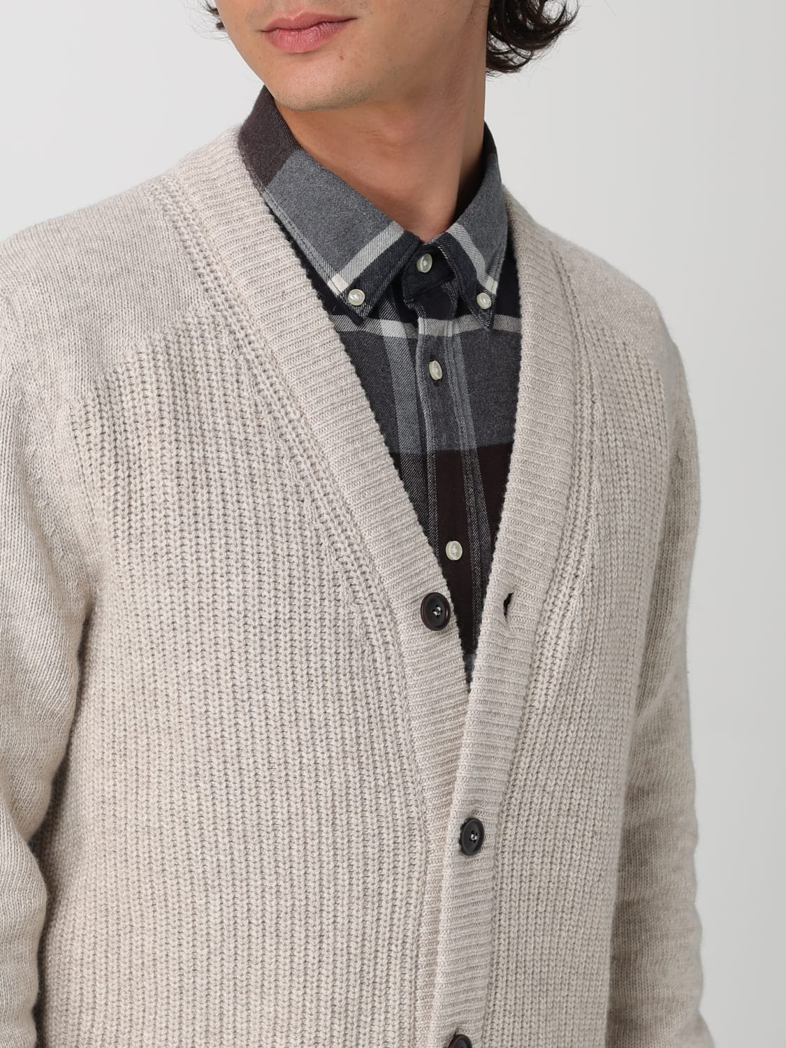 BARBOUR 毛衣: 针织开衫 男士 Barbour, 米色 - Img 4