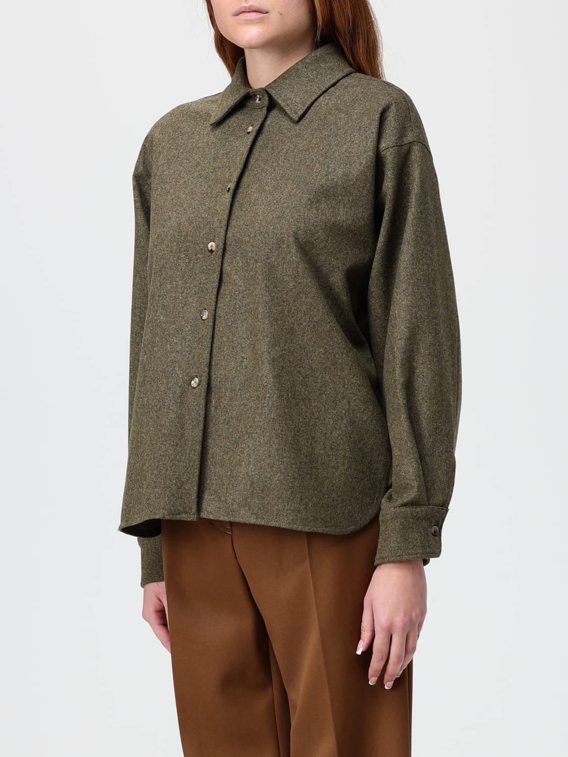 MAX MARA CAMICIA: Camicia Max Mara in lana vergine , Muschio - Img 4