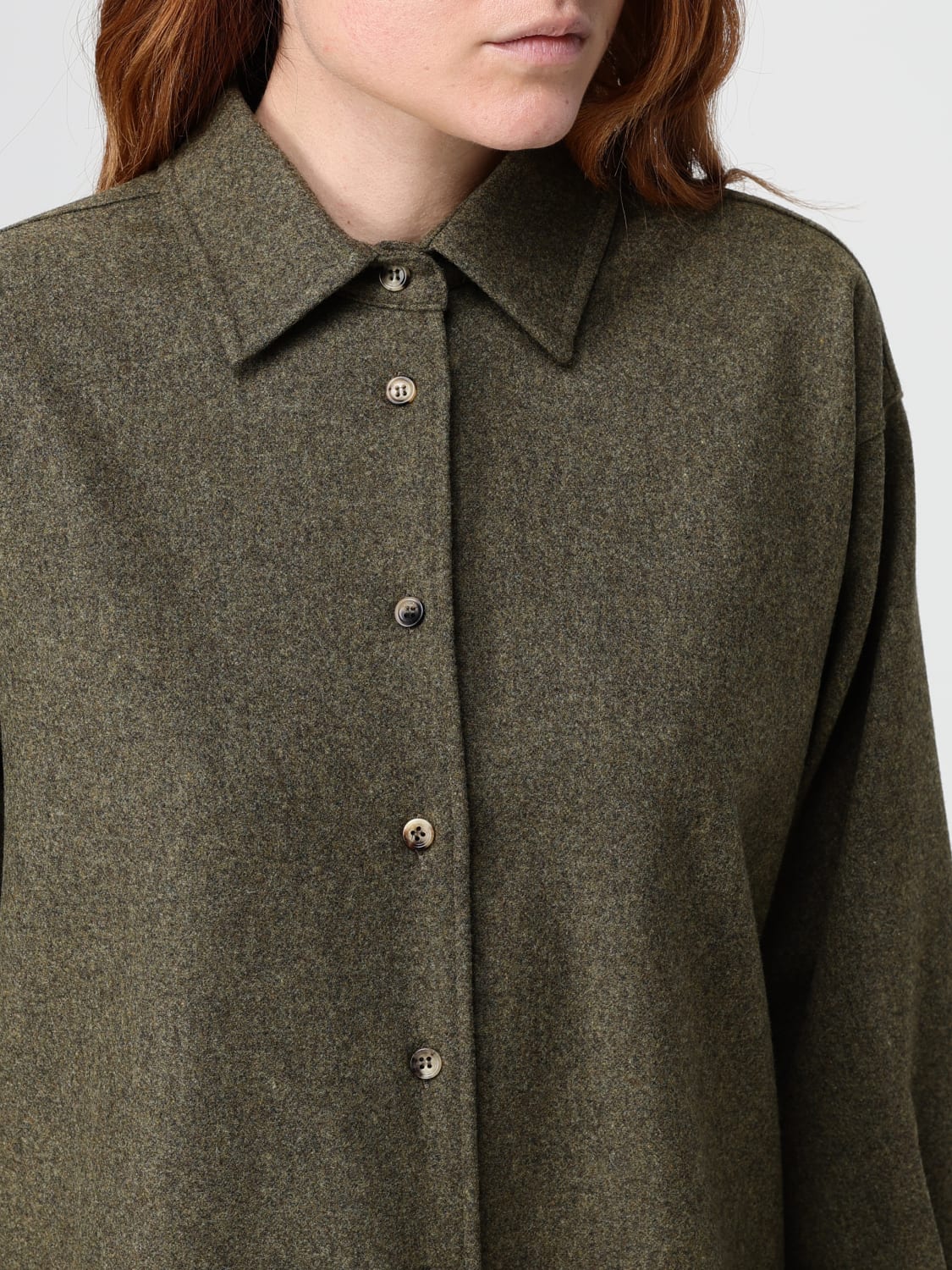 MAX MARA CAMICIA: Camicia Max Mara in lana vergine , Muschio - Img 5