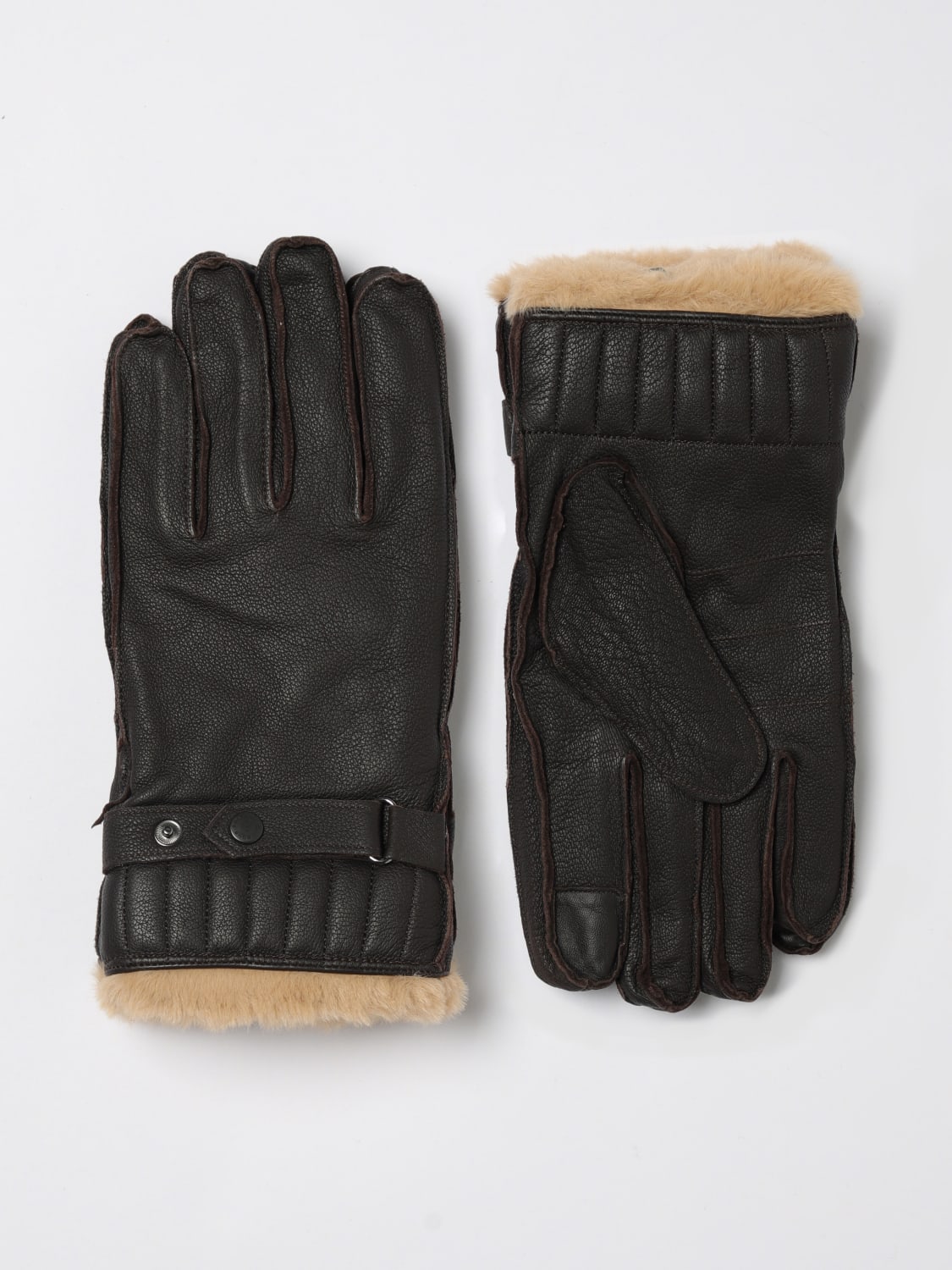 BARBOUR GLOVES: Gloves men Barbour, Brown - Img 1