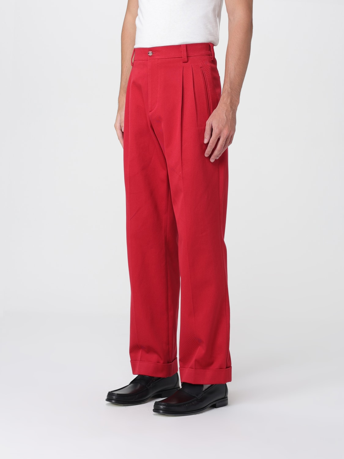 VALENTINO PANTALONI: Pantalone Valentino in cotone , Rosso - Img 4