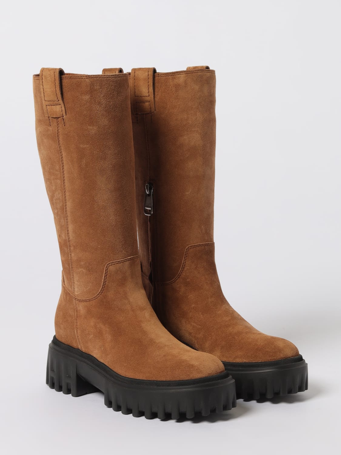 HOGAN STIVALI: Stivale Hogan in camoscio , Beige - Img 2