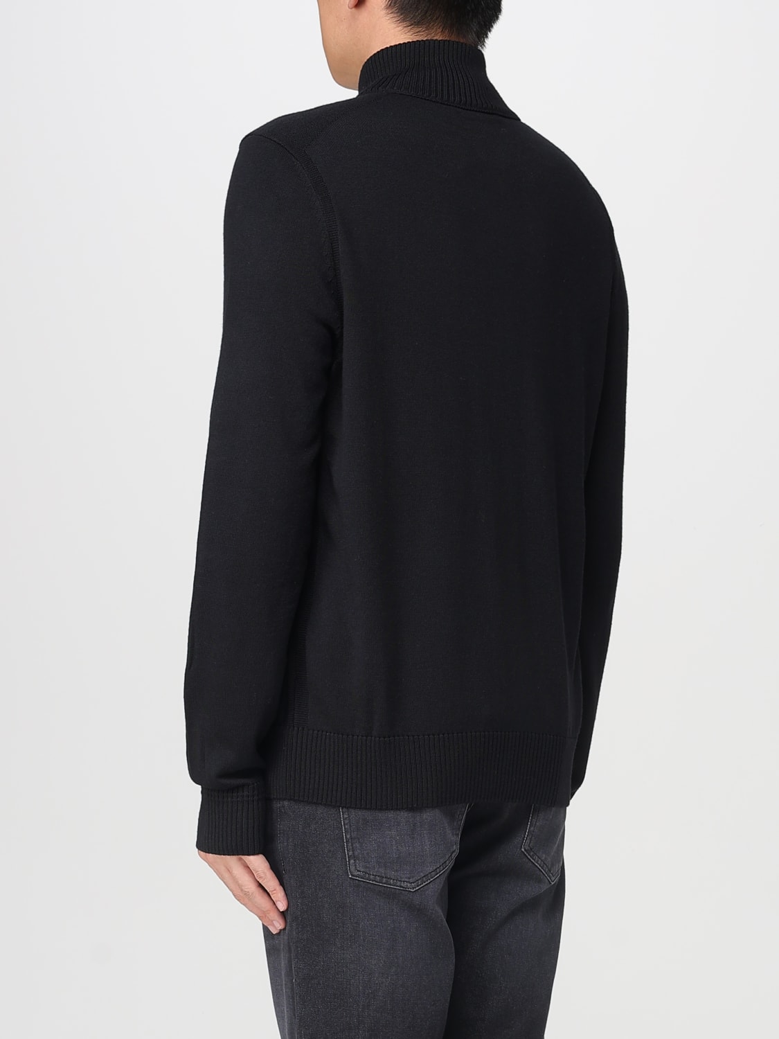 BOSS MAGLIA: Cardigan in lana vergine Boss, Nero - Img 2