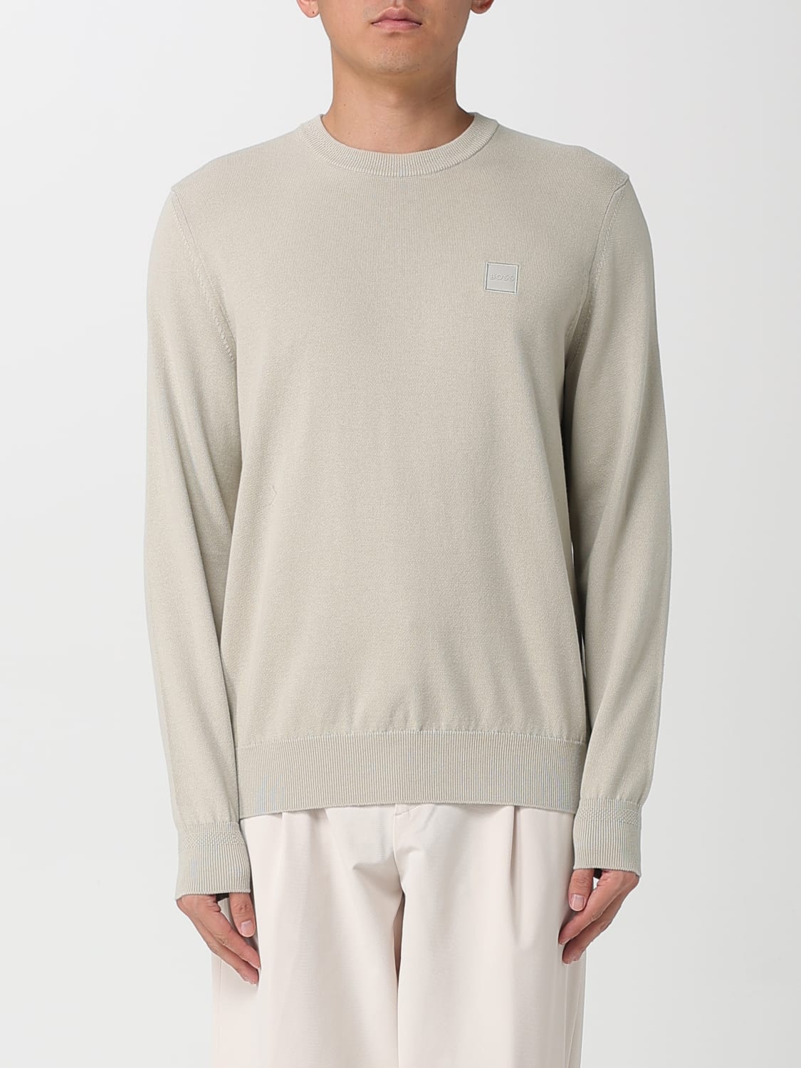 BOSS JERSEY: Jersey hombre Boss, Beige - Img 1