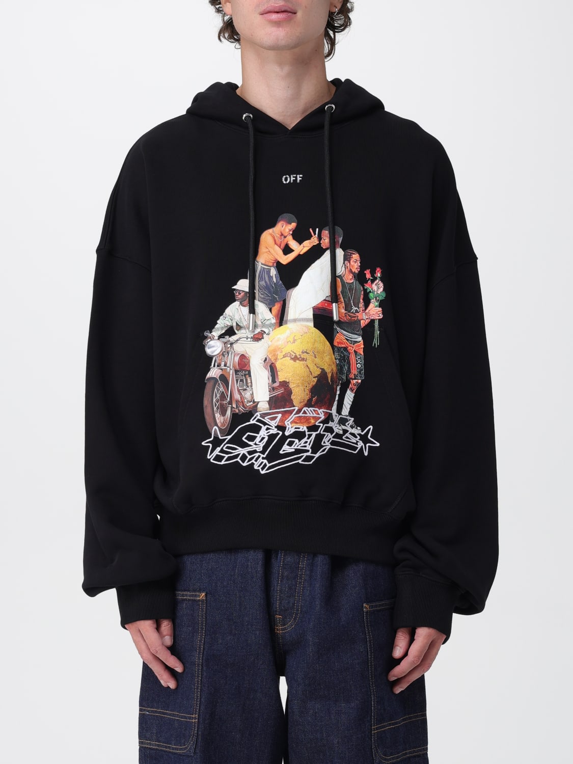 OFF-WHITE SWEATSHIRT: Pullover herren Off-white, Schwarz - Img 1