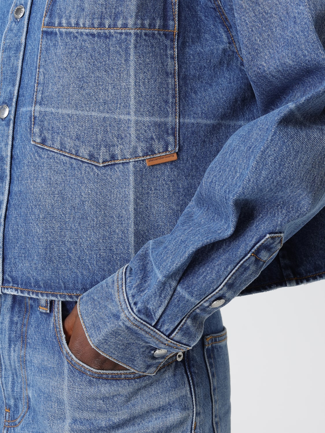 ALEXANDER WANG HEMDBLUSE: Hemdbluse damen Alexander Wang, Blau - Img 5