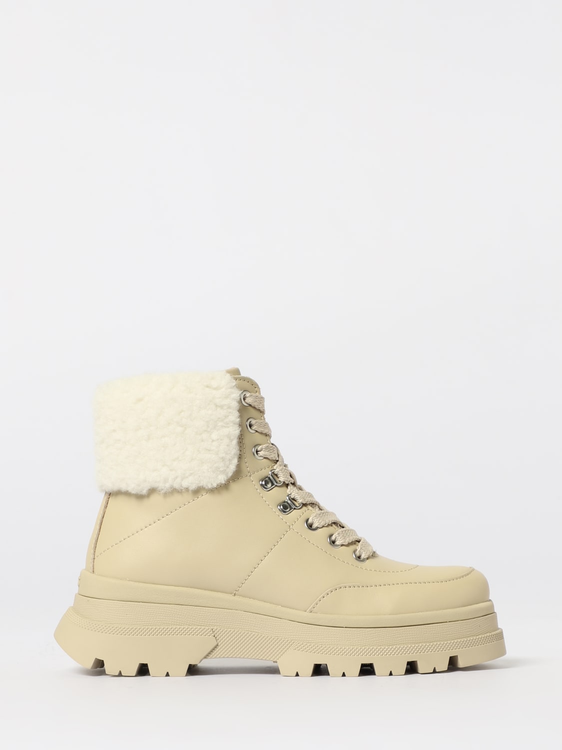 BOSS BOOTS: Shoes woman Boss, Beige - Img 1