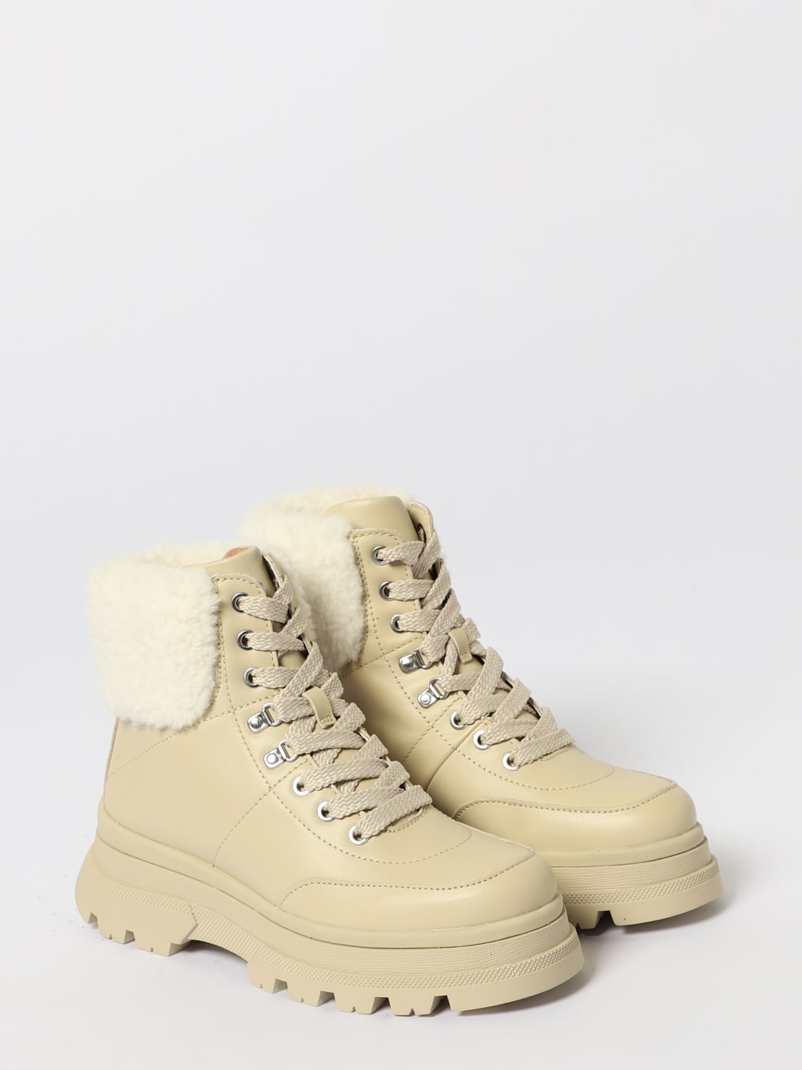 BOSS BOOTS: Shoes woman Boss, Beige - Img 2