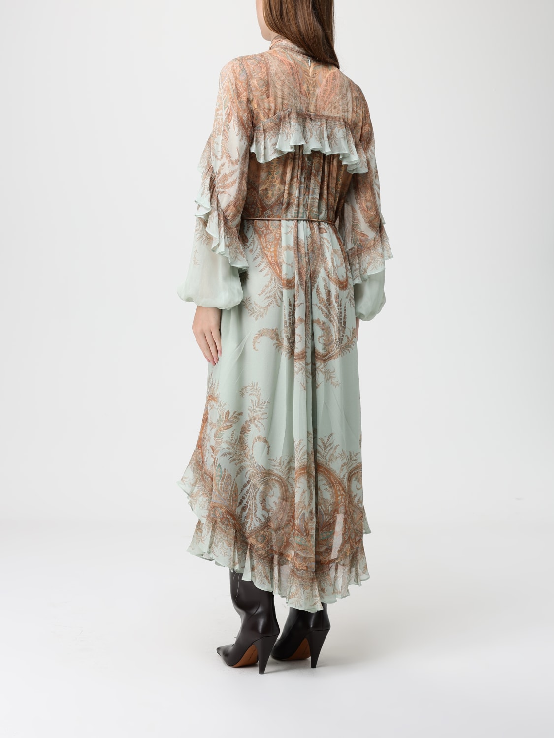 ZIMMERMANN ABITO: Abito chemisier Zimmermann in viscosa Paisley , Menta - Img 2