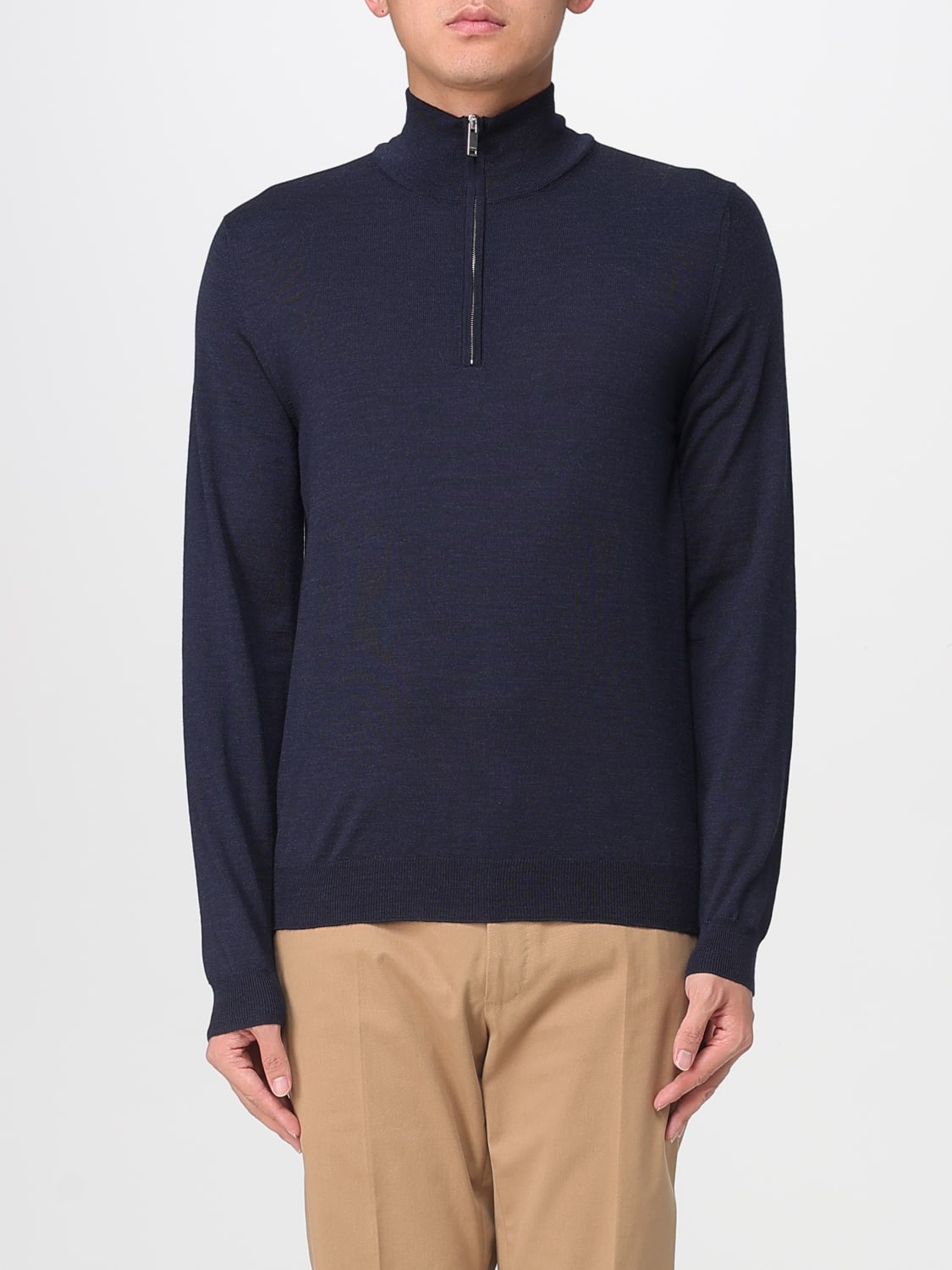 ZANONE MAGLIA: Maglia a dolcevita in misto lana Zanone, Blue - Img 1