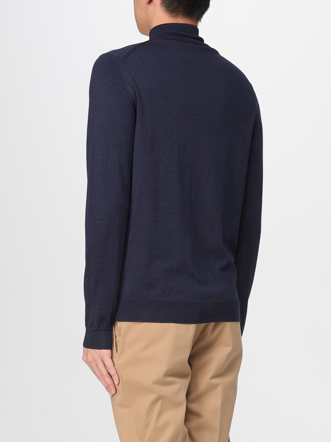 ZANONE MAGLIA: Maglia a dolcevita in misto lana Zanone, Blue - Img 2