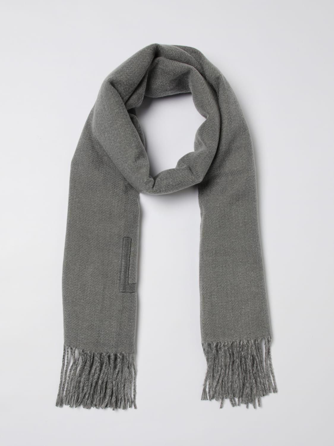 LIU JO SCIARPA: Stola Liu Jo in viscosa con logo jacquard, Grigio - Img 2