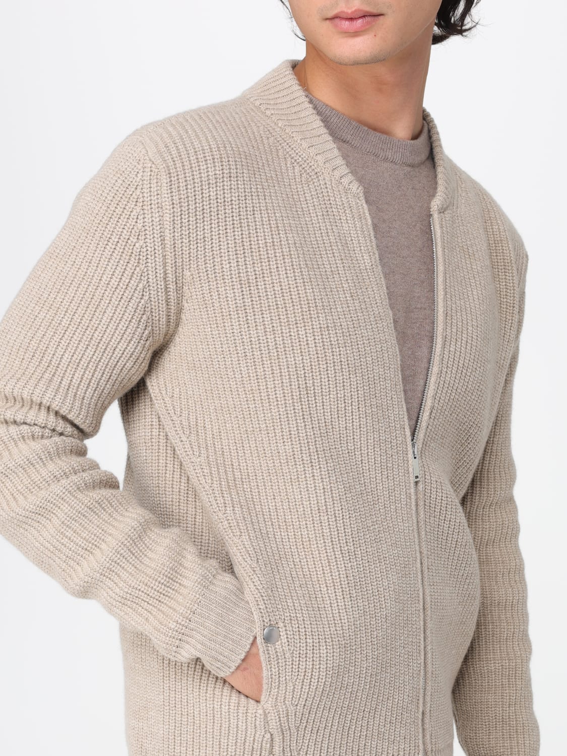 ZANONE SWEATER: Jacket men Zanone, Beige - Img 4