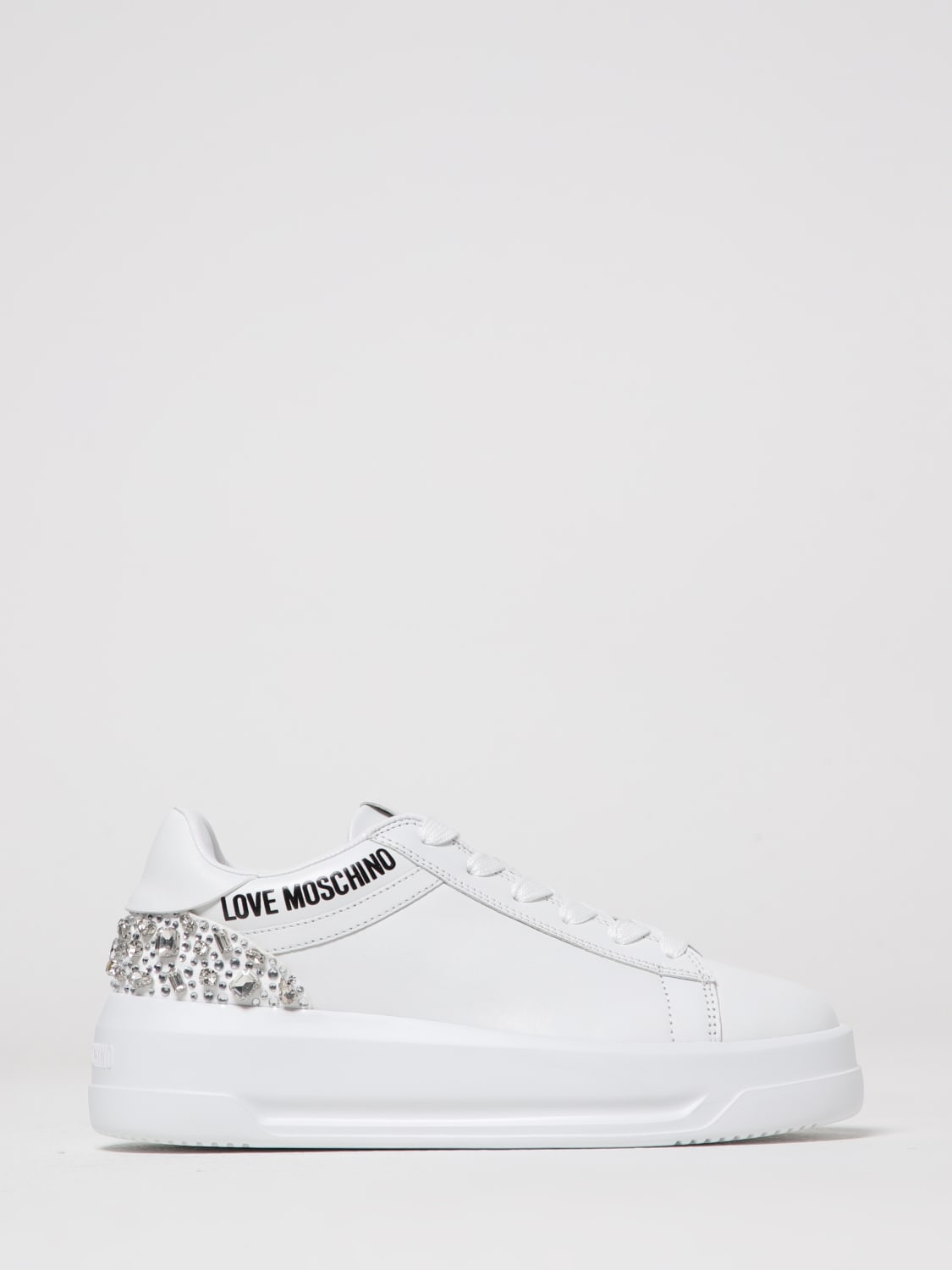 LOVE MOSCHINO SNEAKERS: Sneakers woman Love Moschino, White - Img 1