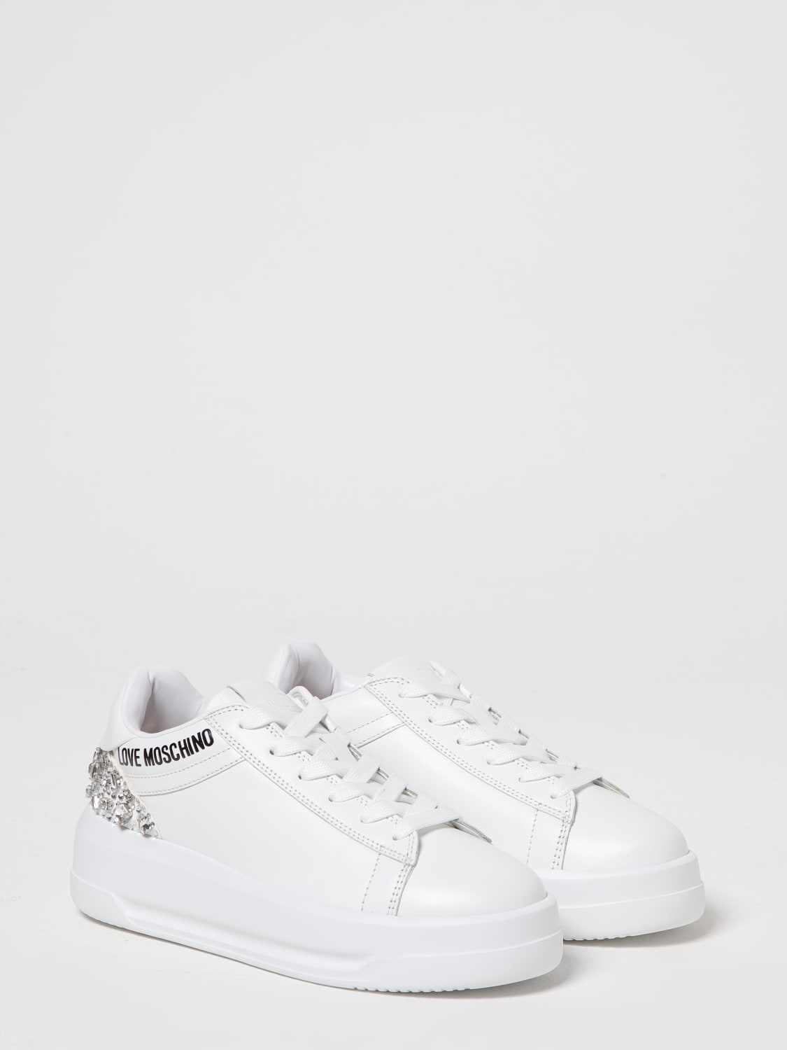 LOVE MOSCHINO SNEAKERS: Sneakers woman Love Moschino, White - Img 2