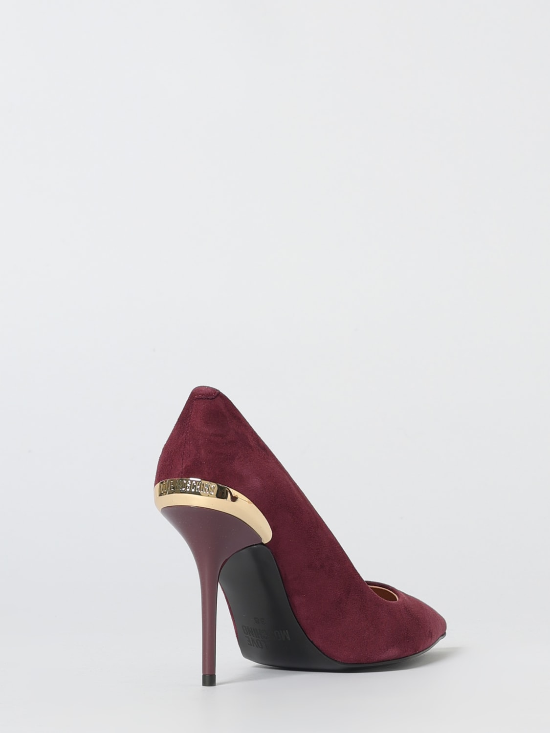 LOVE MOSCHINO DÉCOLLETÉ: Décolleté Love Moschino in camoscio , Bordeaux - Img 3