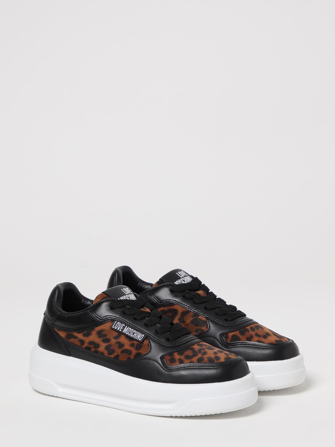 LOVE MOSCHINO SNEAKERS: Sneakers woman Love Moschino, Brown - Img 2