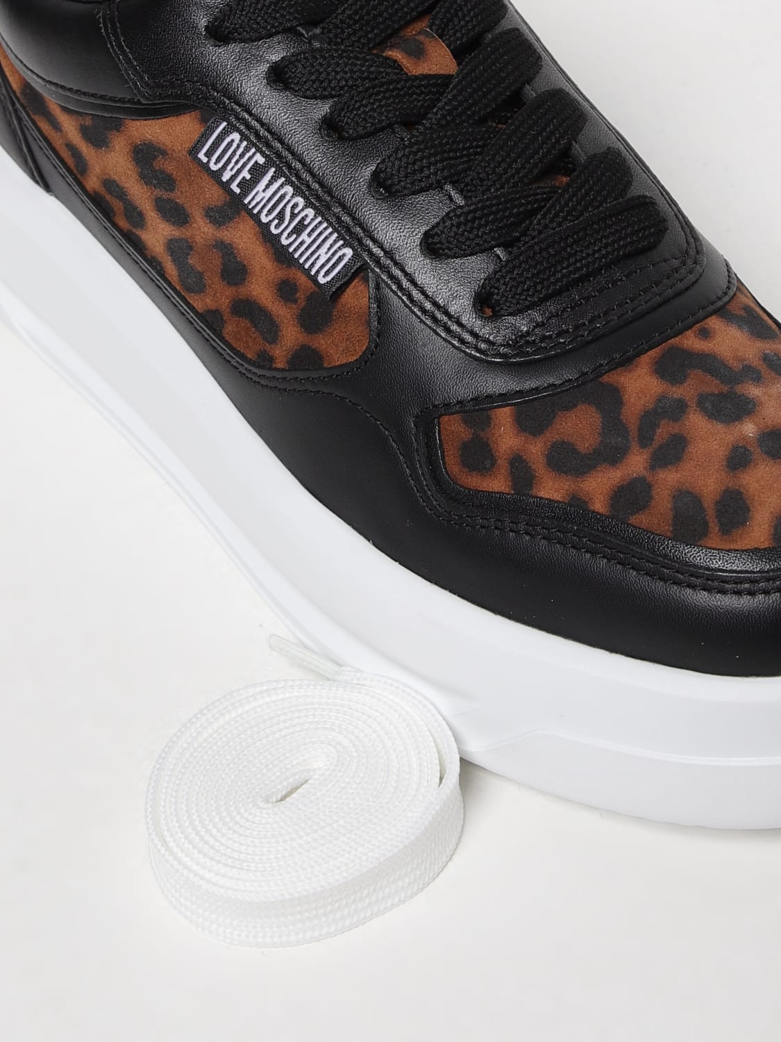 LOVE MOSCHINO SNEAKERS: Sneakers woman Love Moschino, Brown - Img 4
