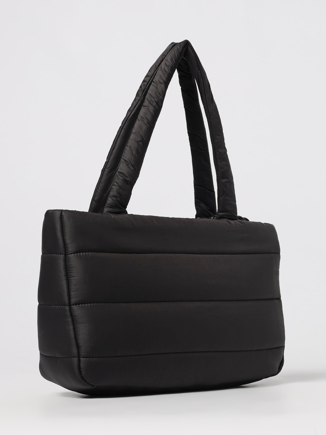 LOVE MOSCHINO BORSA A SPALLA: Borsa Love Moschino in nylon trapuntato , Nero - Img 2