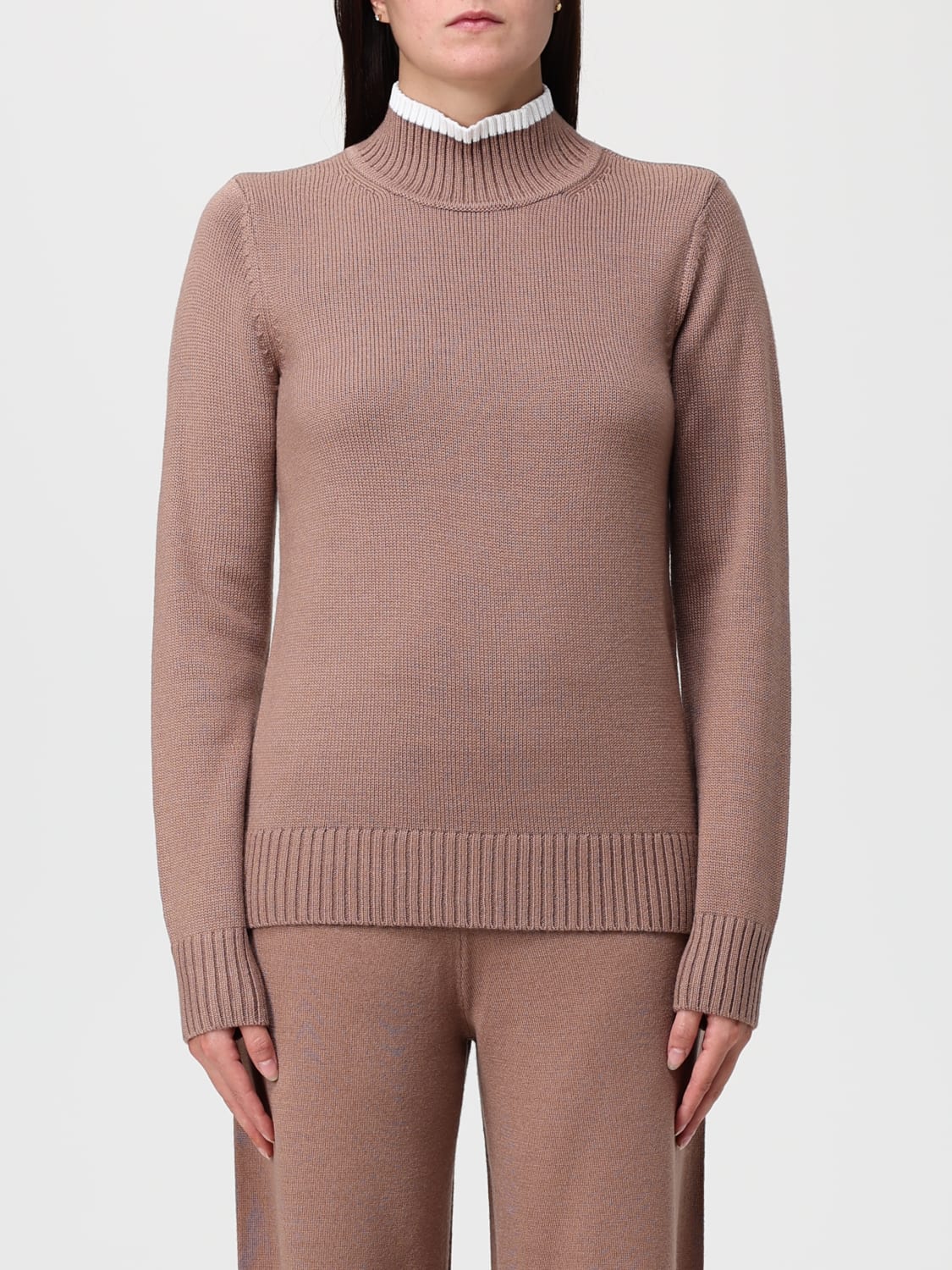 EA7 MAGLIA: Maglia a dolcevita basic Ea7, Marrone - Img 1