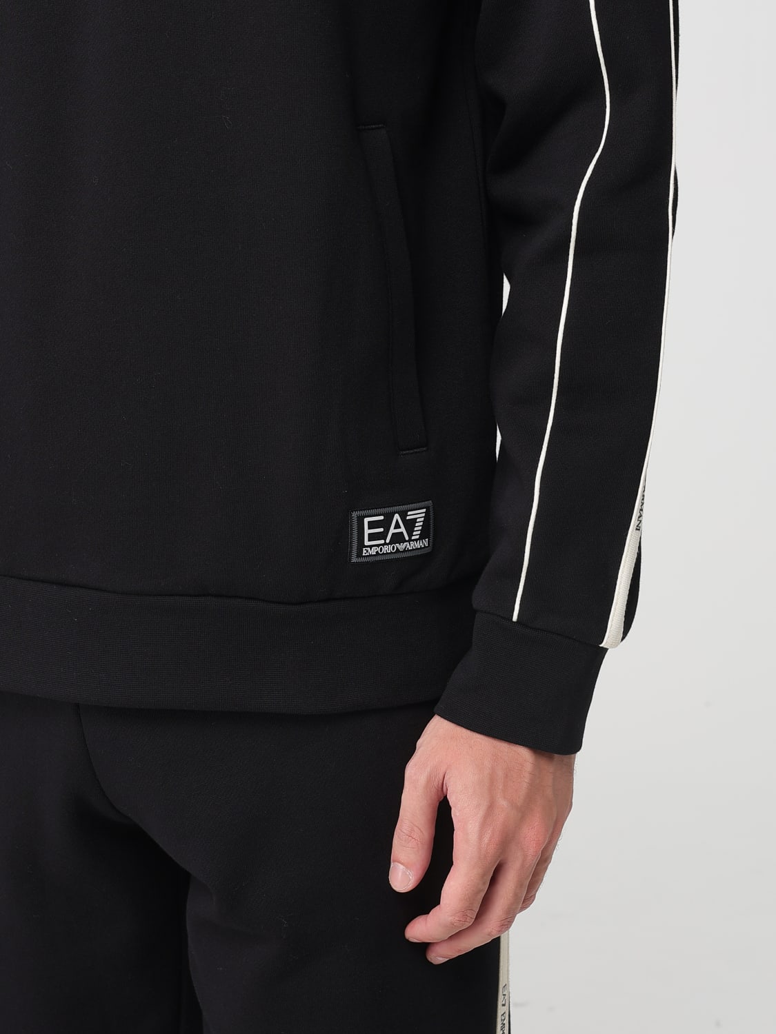 EA7 SWEATSHIRT: Sweatshirt herren Ea7, Schwarz - Img 4