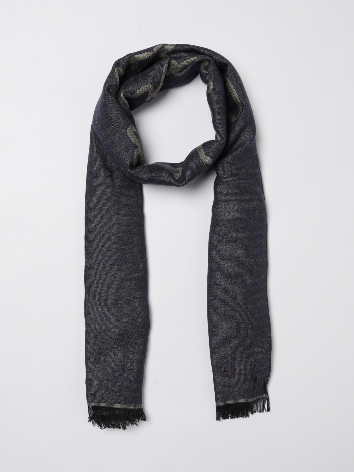 EMPORIO ARMANI SCARF: Scarf men Emporio Armani, Blue - Img 2