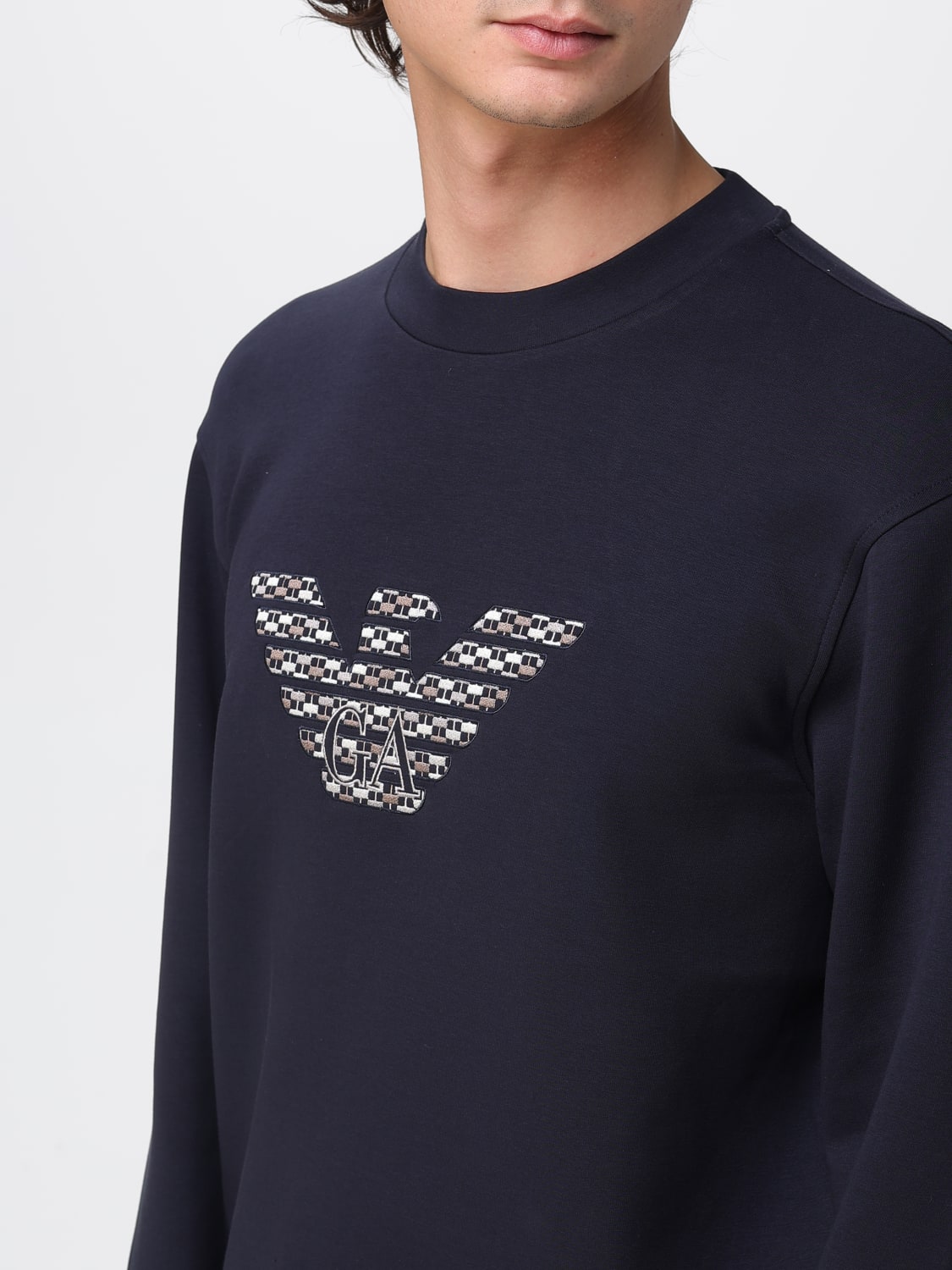 EMPORIO ARMANI SWEATSHIRT: Sweatshirt men Emporio Armani, Blue - Img 3