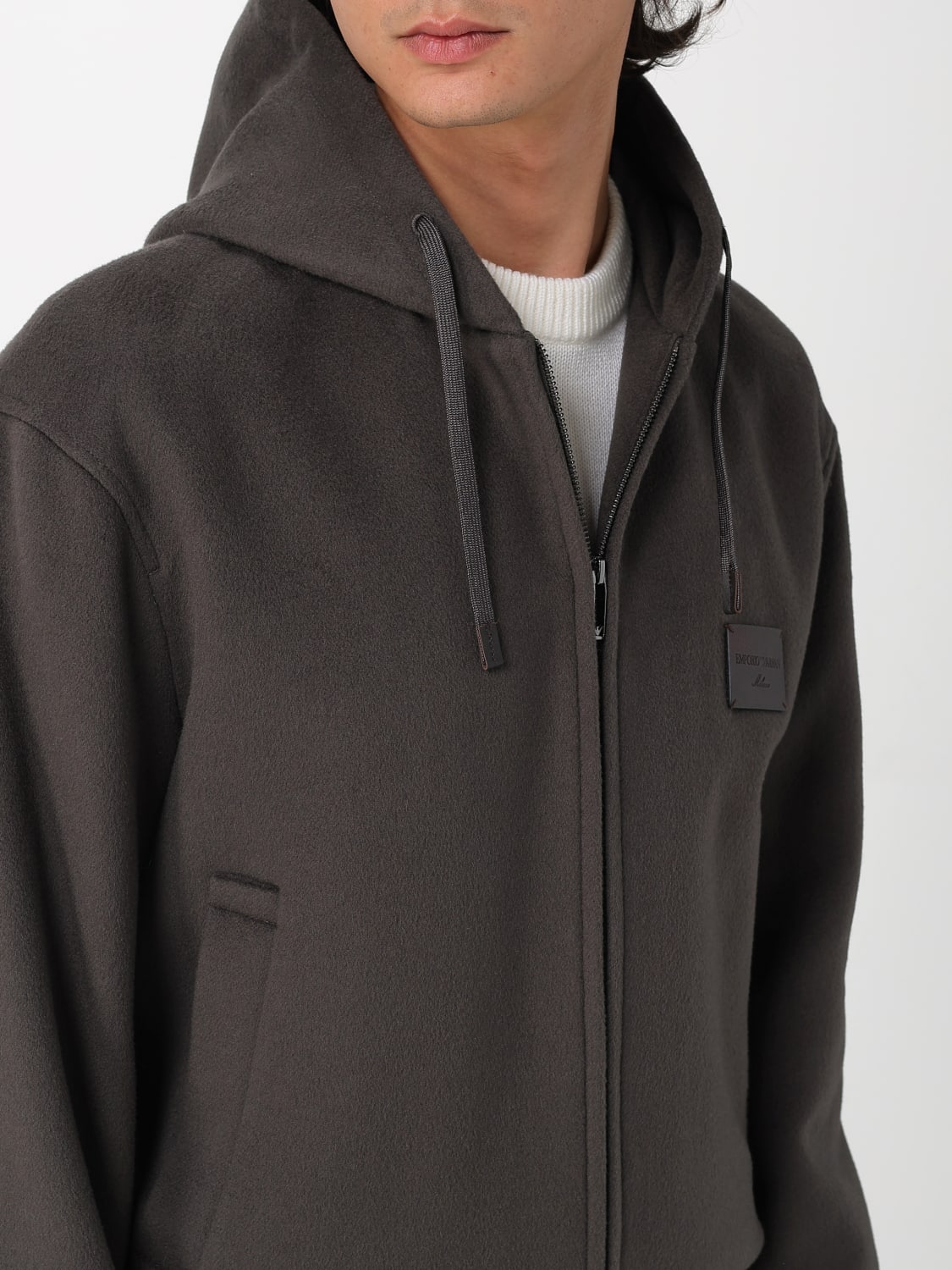 EMPORIO ARMANI SWEATSHIRT: Jacket men Emporio Armani, Mud - Img 4