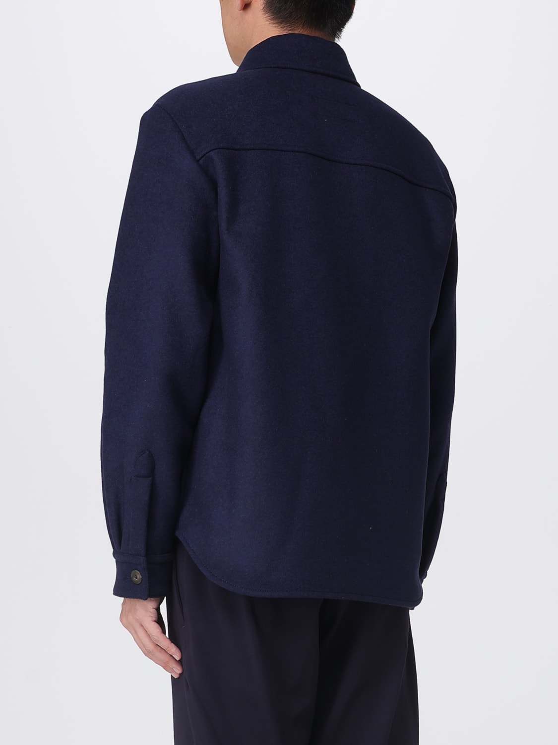 FAY GIACCA: Giacca camicia Fay di lana, Blue - Img 2