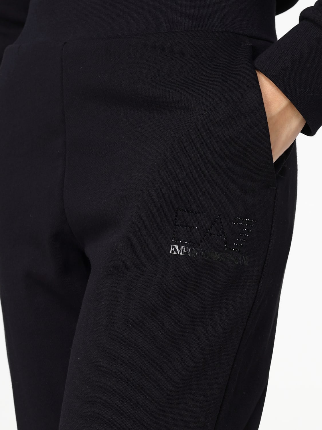 EA7 PANTALONI: Pantalone EA7 in misto cotone , Nero - Img 3
