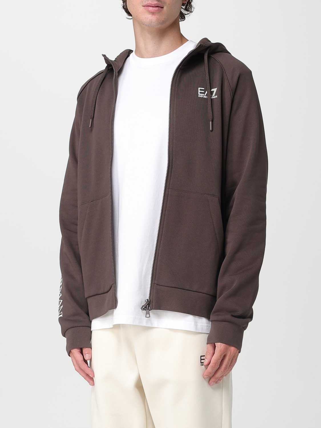 EA7 SWEATSHIRT: Sweatshirt herren Ea7, Braun - Img 3