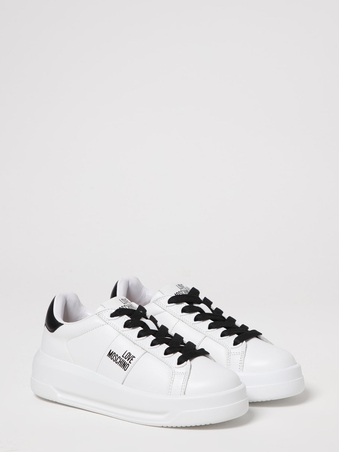 LOVE MOSCHINO SNEAKERS: Sneakers woman Love Moschino, White - Img 2