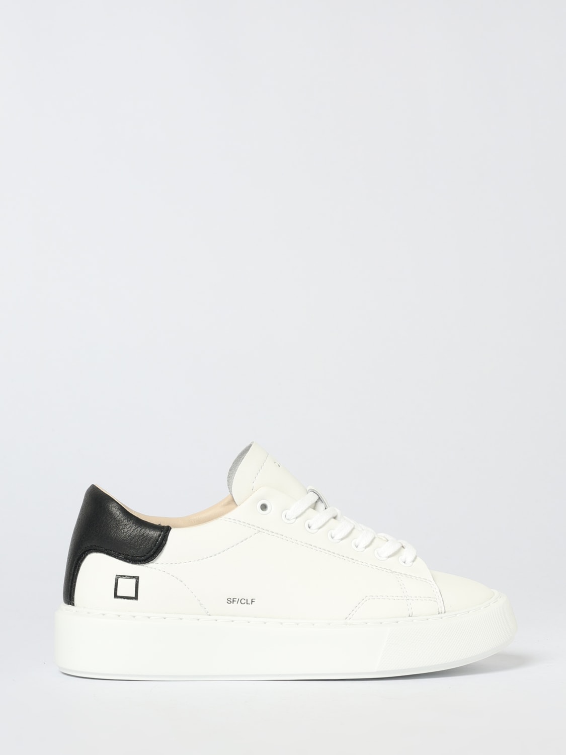 D.A.T.E. SNEAKERS: Sneakers Hill Platform D.A.T.E. in camoscio e glitter , Bianco - Img 1