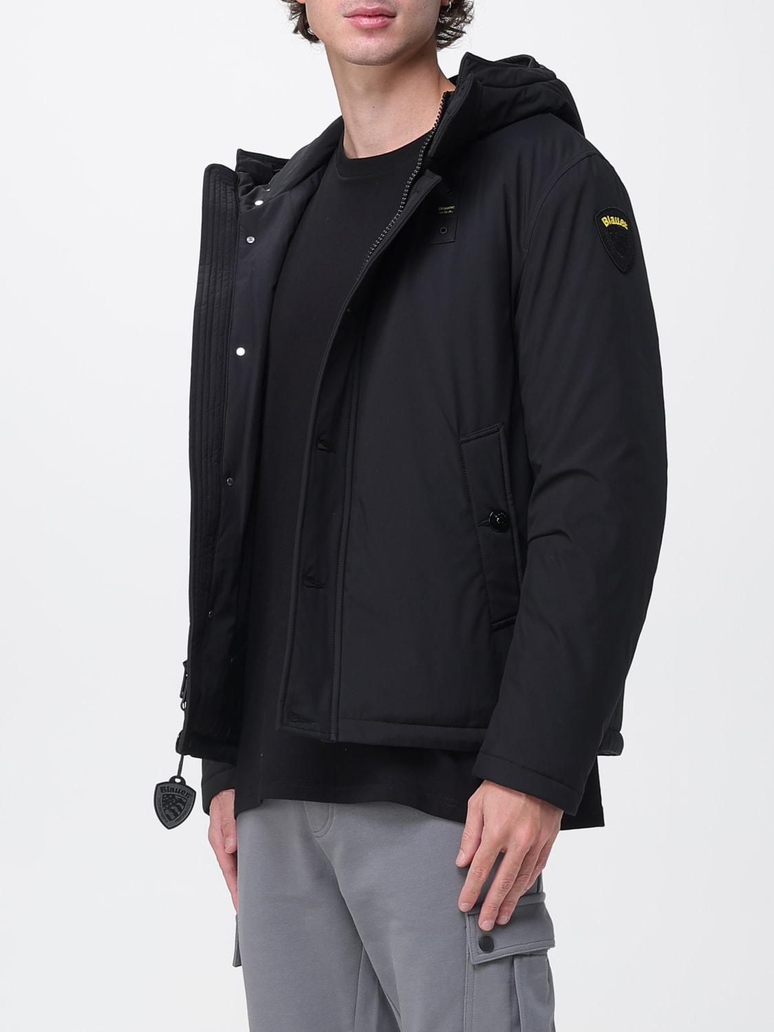 BLAUER ジャケット: ジャケット メンズ Blauer, ブラック - Img 3