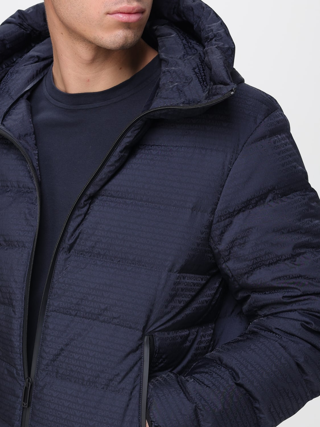 EMPORIO ARMANI GIACCA: Giubbotto trapuntato Emporio Armani in nylon , Blue - Img 4